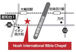 教会までの地図 / 교회 약도 / Church Map